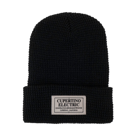 Waffle Cuffed Beanie (Black)