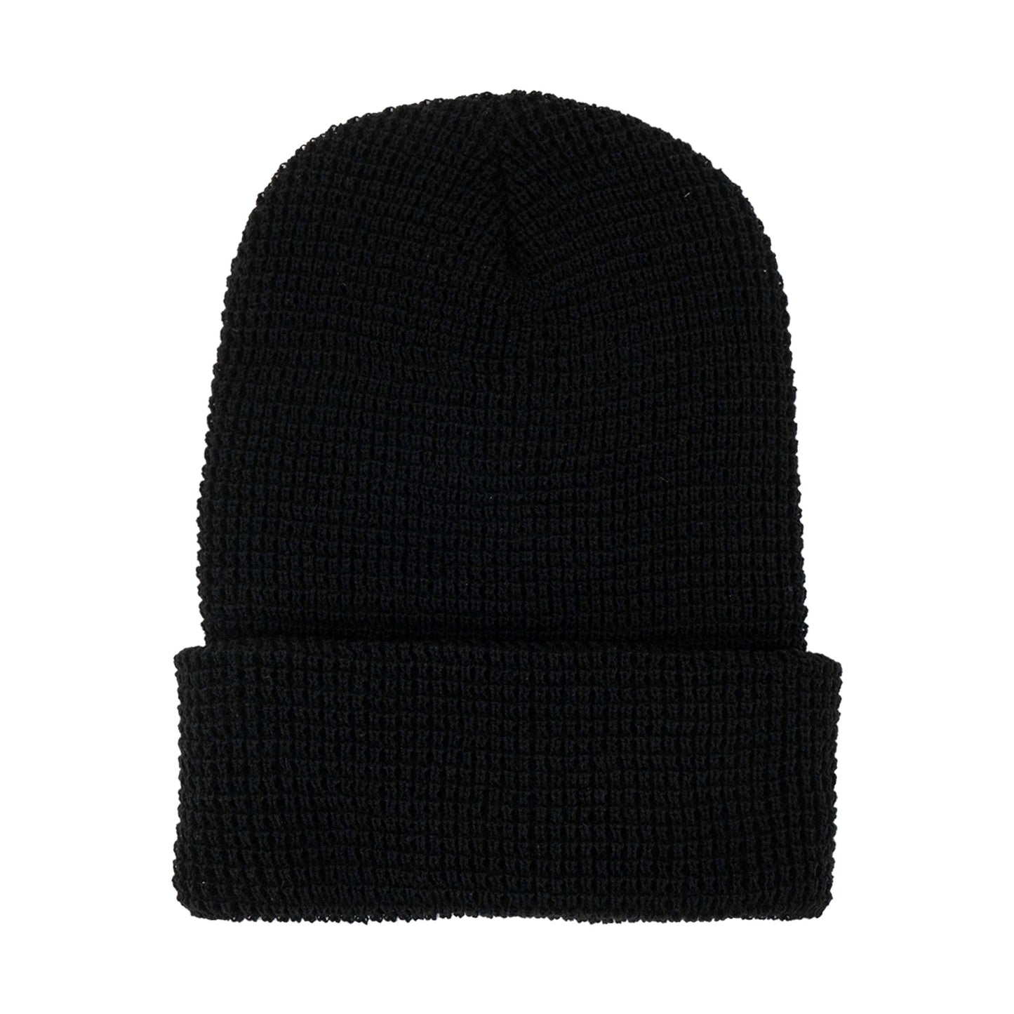Waffle Cuffed Beanie (Black)