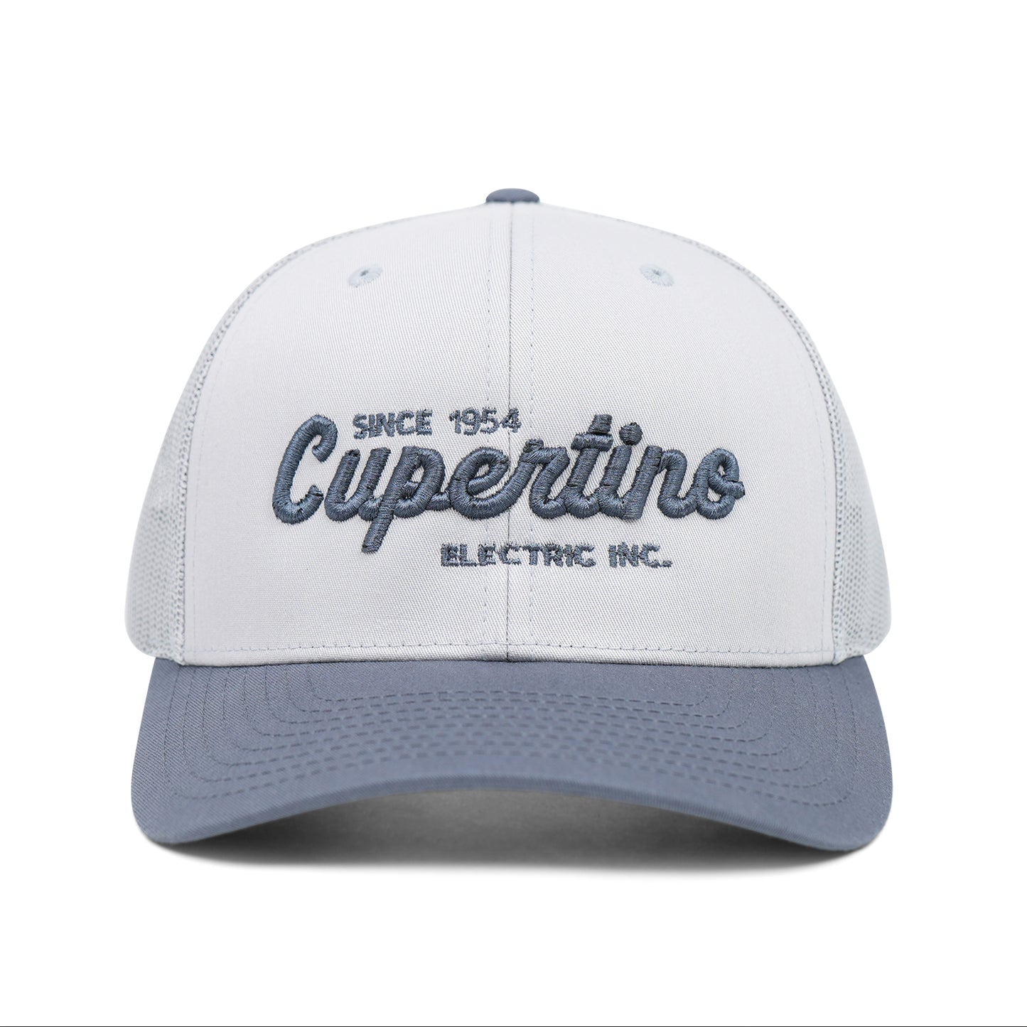 Six Panel Trucker Light Grey/Gunmetal
