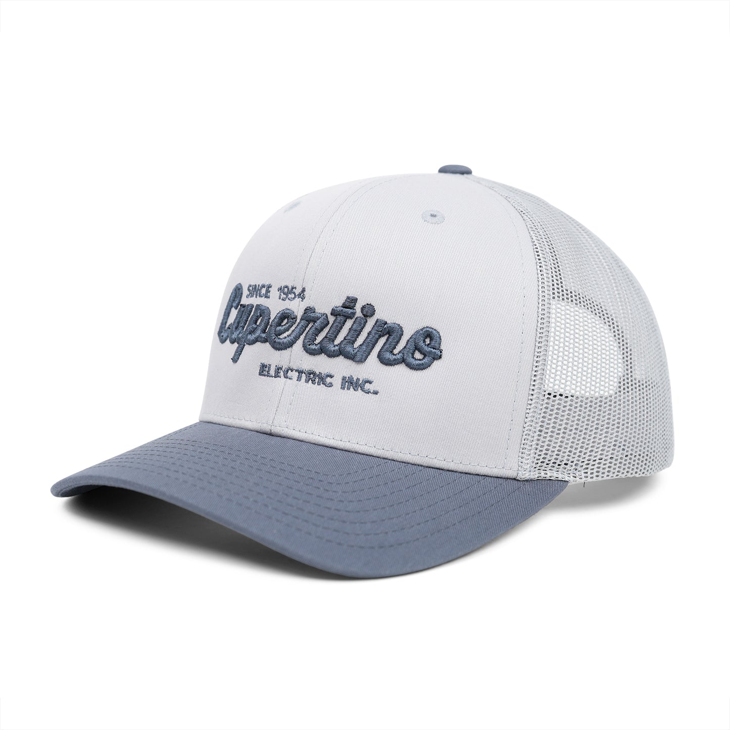 Six Panel Trucker Light Grey/Gunmetal